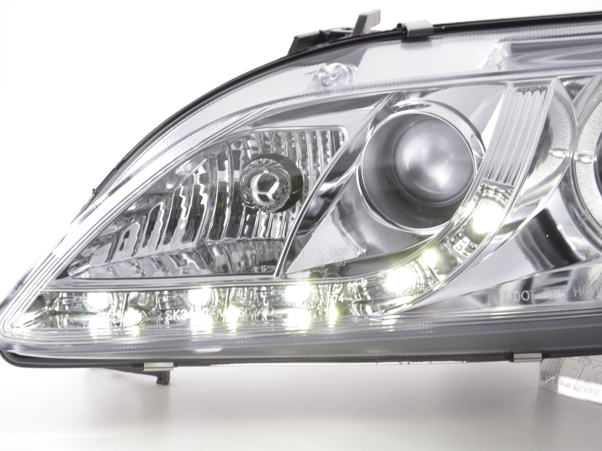 Scheinwerfer Set Daylight LED TFL-Optik Mazda 6 02-07 chrom Scheinwerfer Set Daylight LED TFL-Optik Mazda 6 02-07 chrom